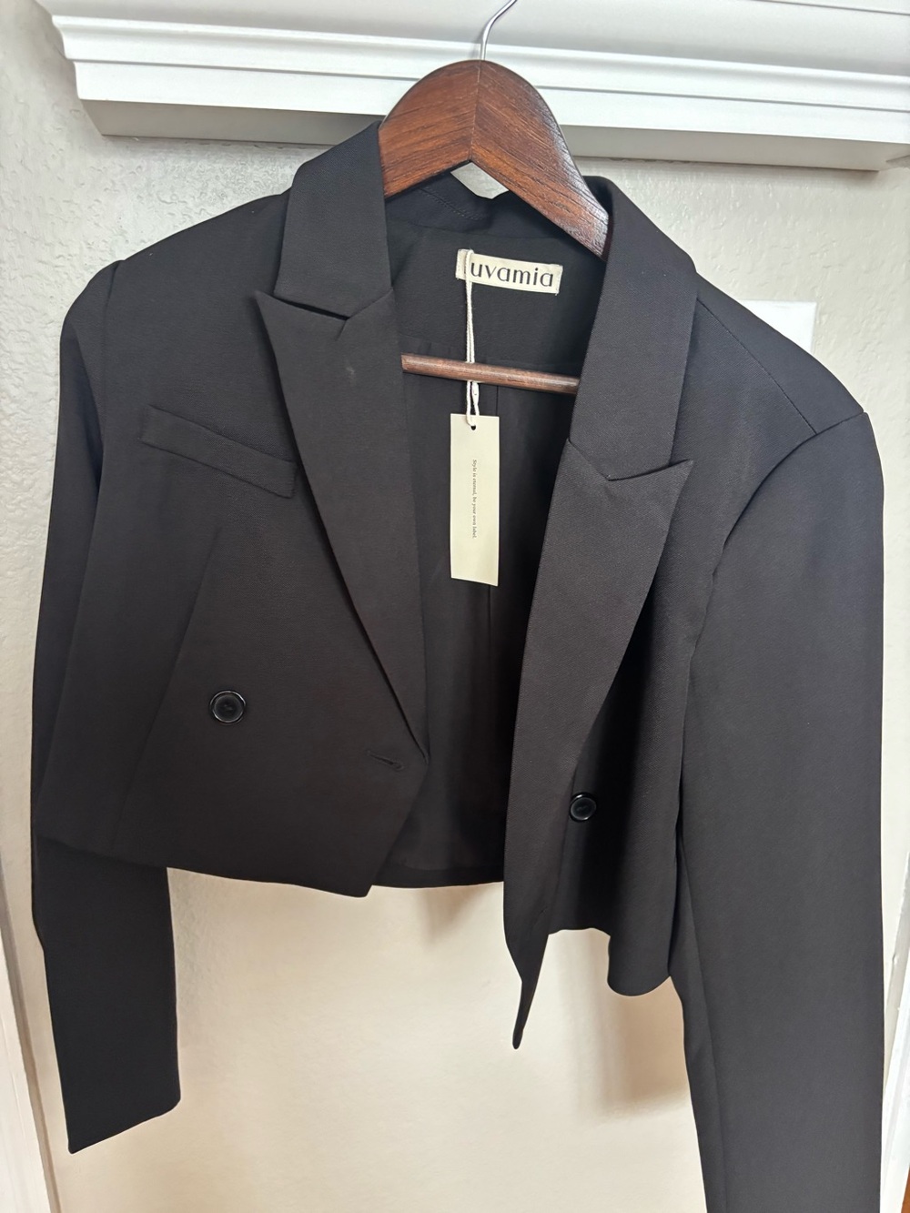 Women's Black Cropped Blazer